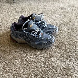 Adidas Blue and Silver Athletic Sneakers